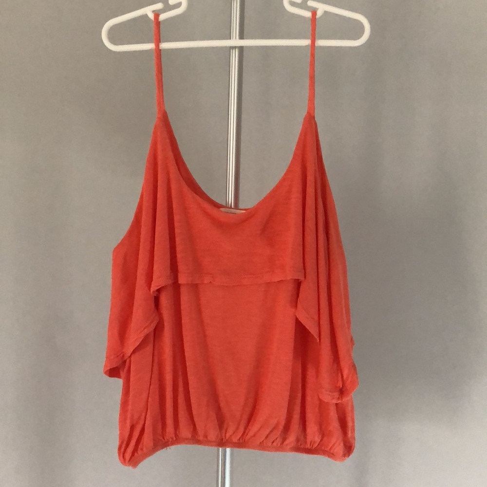 LA Hearts Crop Tank Top Sz Small in Coral